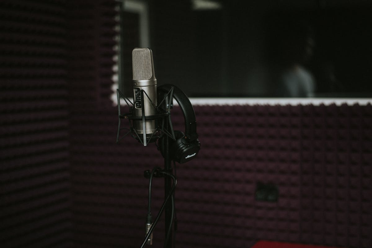 A Microphone Inside a Studio