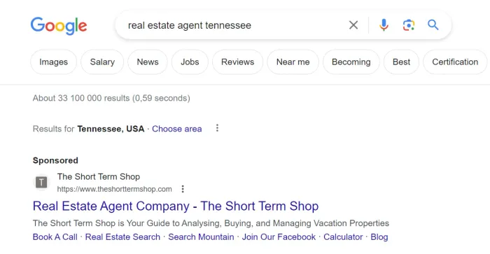 Local Service Ads and Google Ads results
