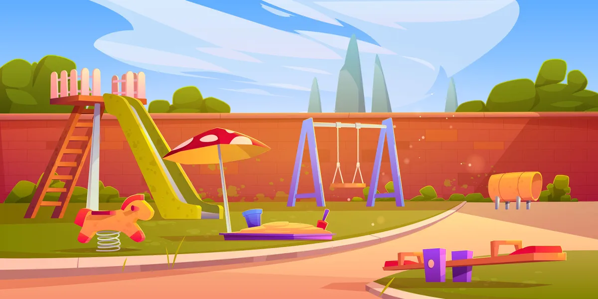 Digital playground built on virtual land in the metaverse
