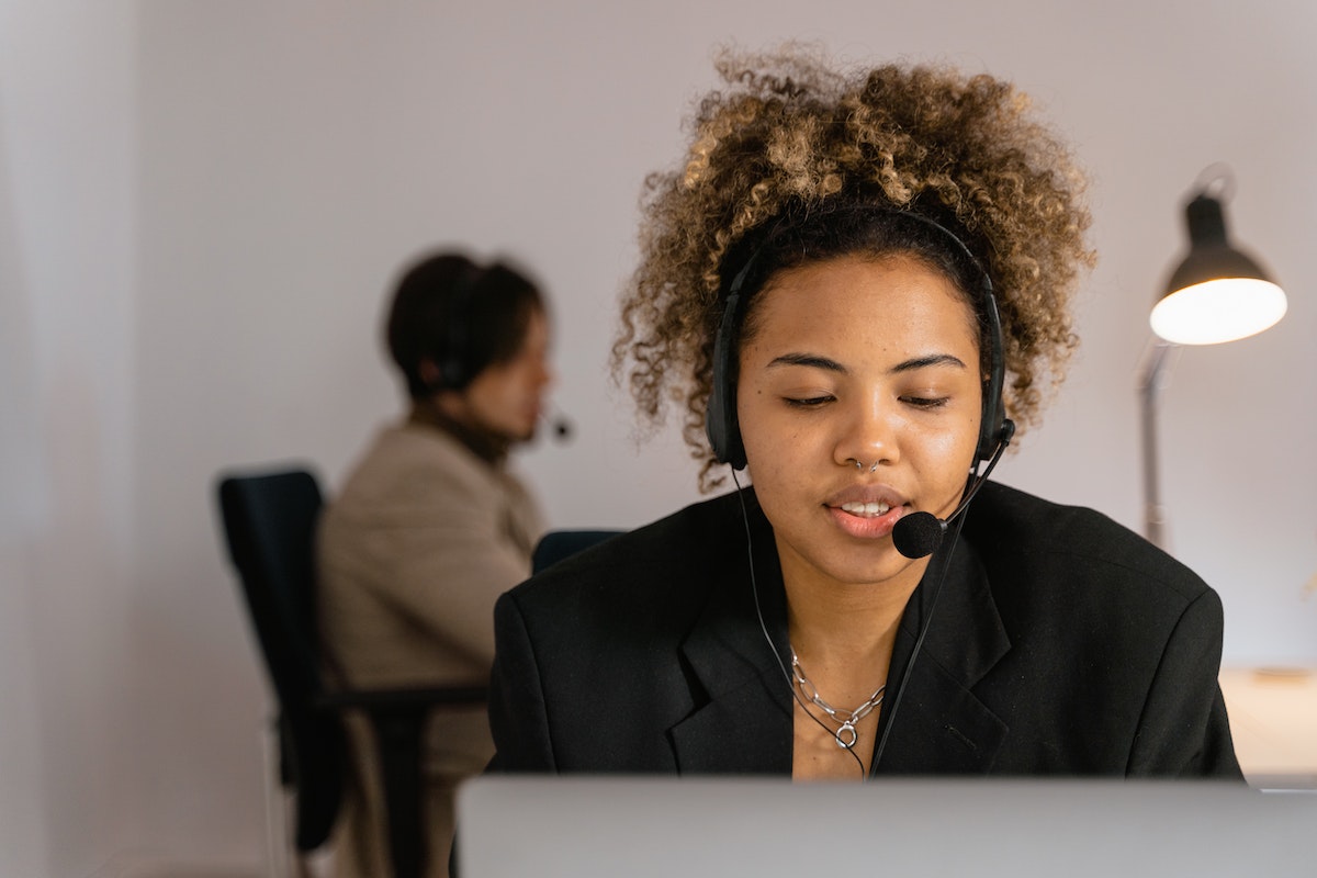 A team member calling one of their real estate customers for follow up