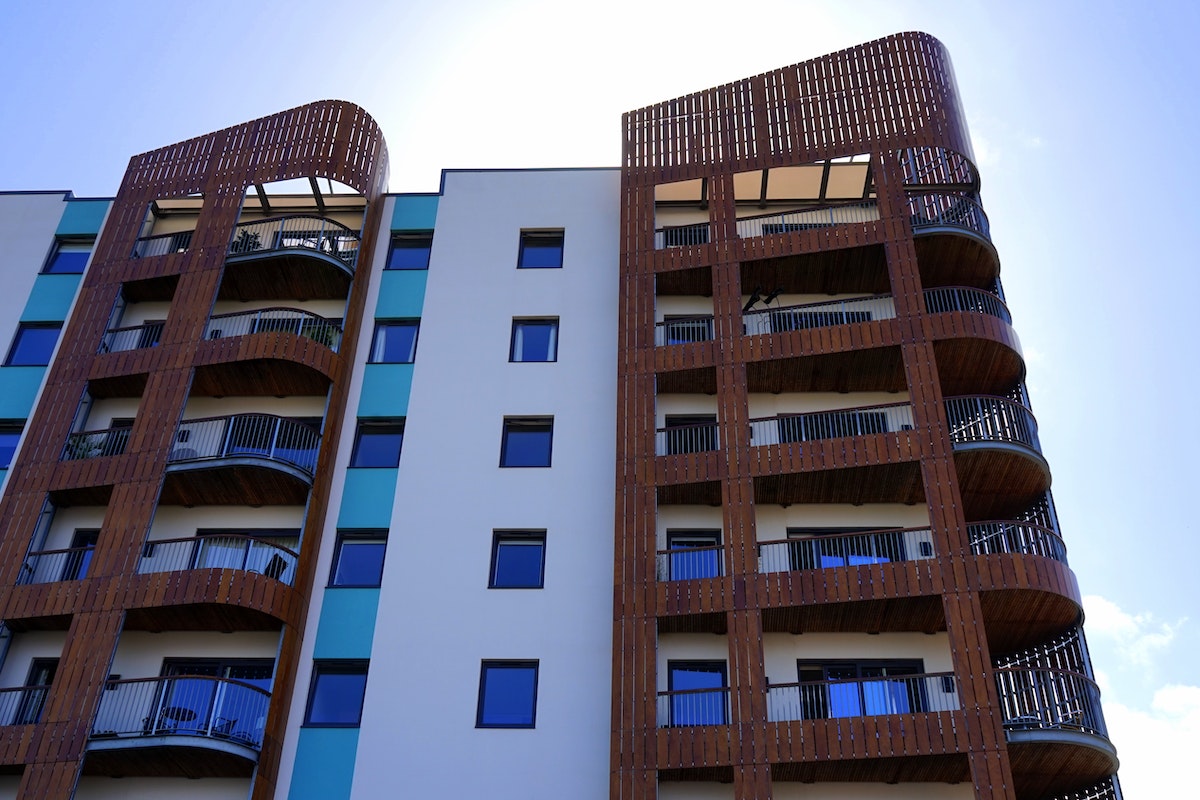 White and brown concrete building