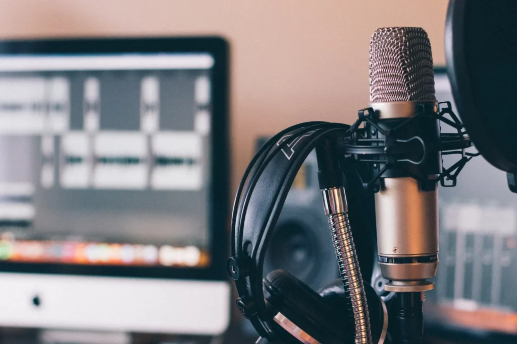 Behind the scenes of a podcast geared towards real estate investors.