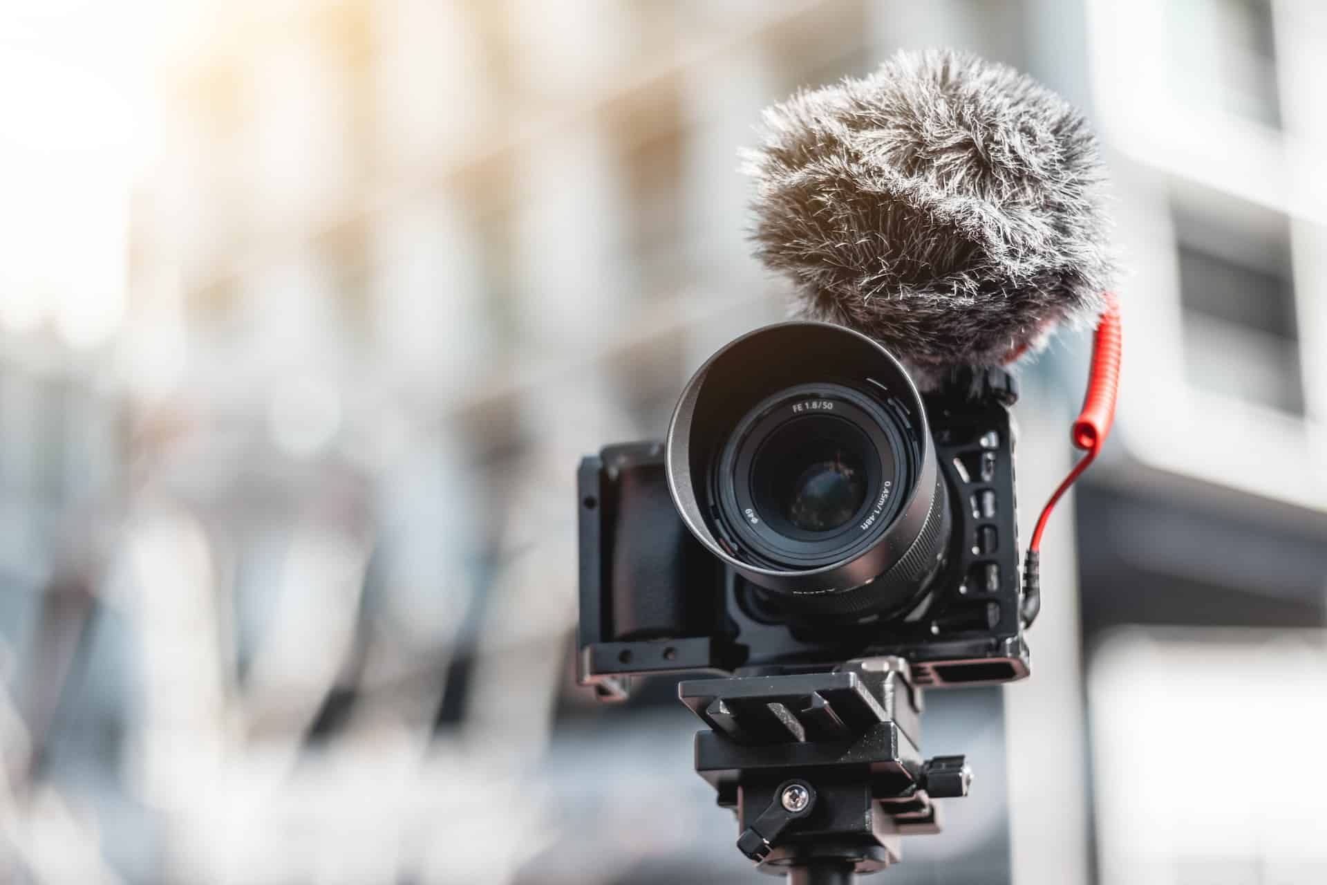 Camera filming content for social media accounts.