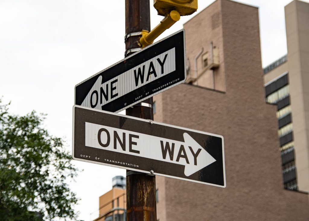 Close-Up Shot of Traffic Signs