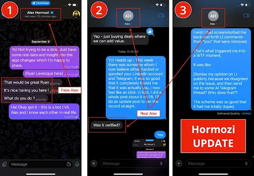 Ryan’s screenshot of the bizarre bot exchange.