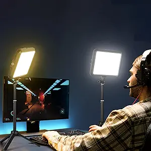 Podcast equipment - Dimmable Studio Lights with Tripod