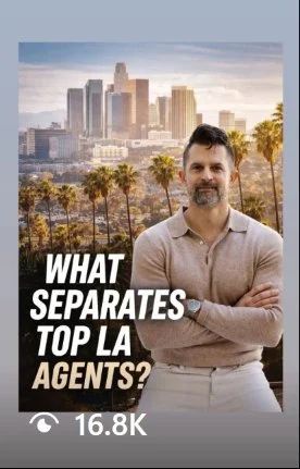 Second Instagram post from an Icons of Real Estate guest showing 16.8K views
